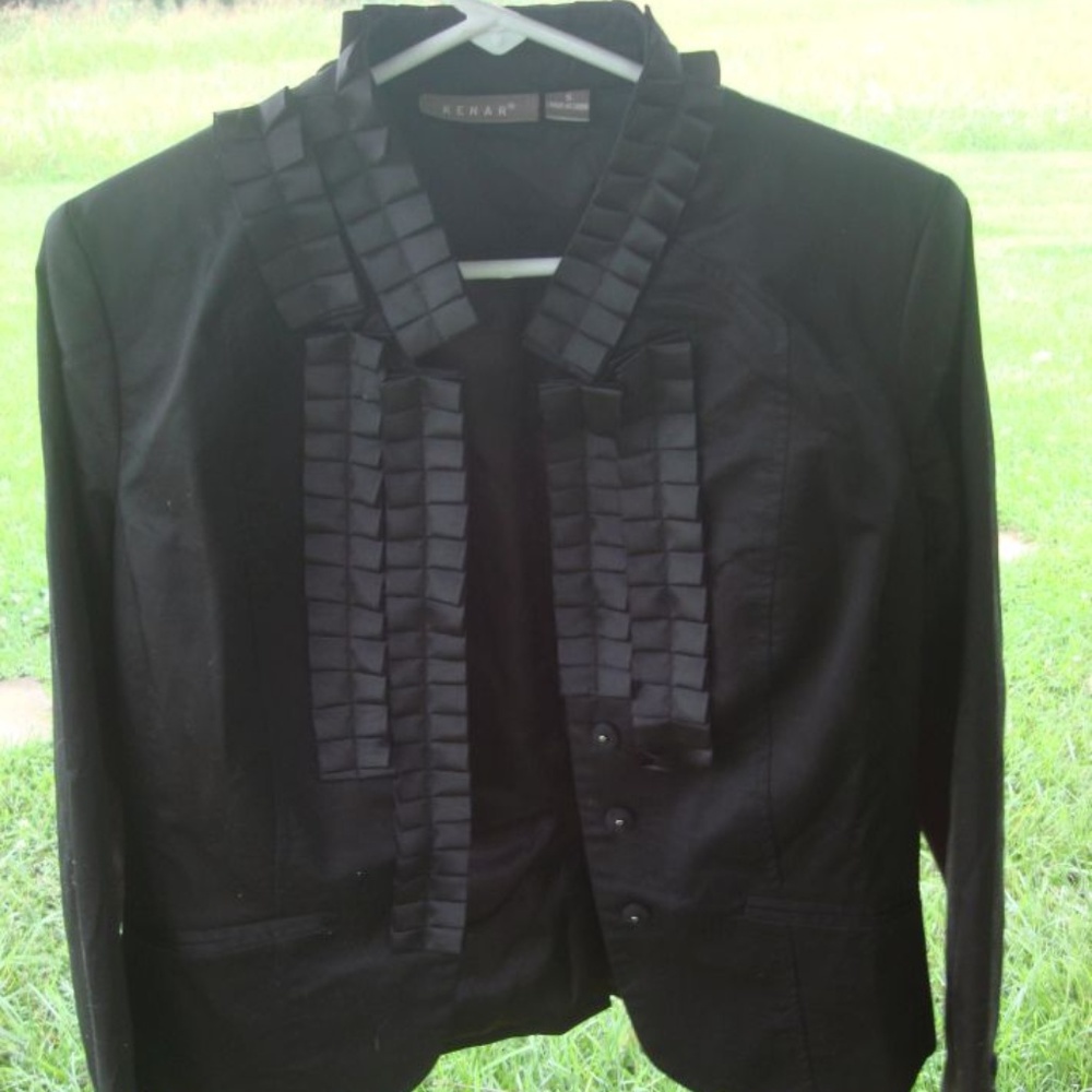 Kenar black shirt top blouse pants size S petite